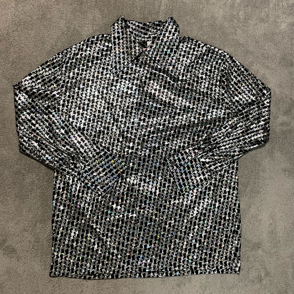 Forum Novelties Gaudy Long Sleeve Shirt Mens XXL Gaudy Costume Mardi Gras